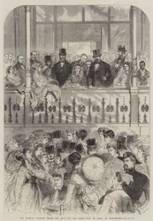 La Tribune impériale avant la course pour le Grand Prix de Paris, à Longchamps